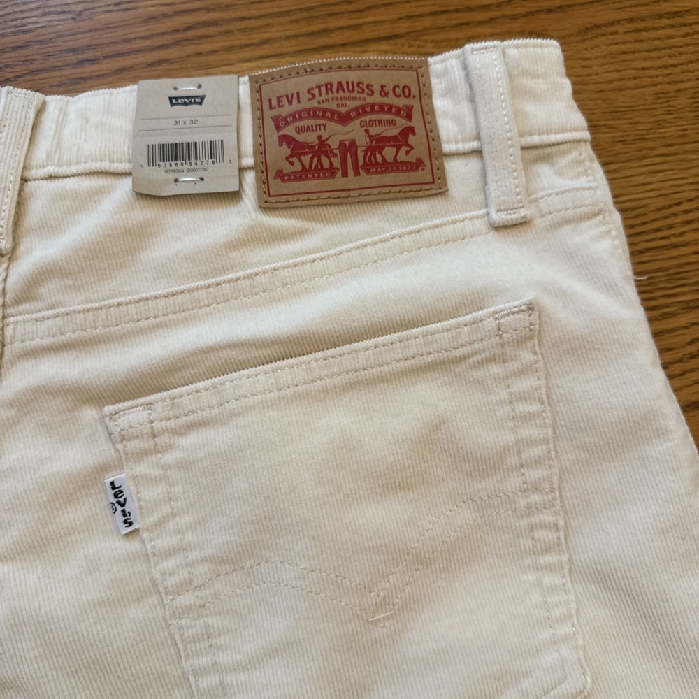 NWT Levi's 725 High Rise Bootcut Corduroy Pant W Size 31 Ivory Indie Boho Hippie - Picture 4 of 10